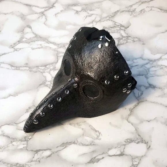 Black Steampunk Plague Doctor Mask - Picture 1 of 8